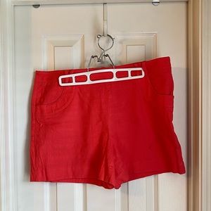 ANTHROPOLOGIE Coral Side Zippered Shorts Sz 12